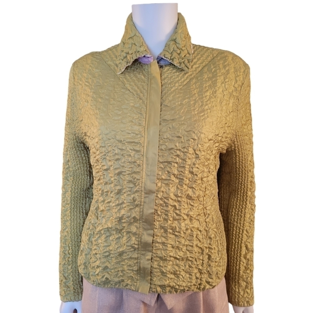UBU Reversible Floral Print And Lime Green Jacket S